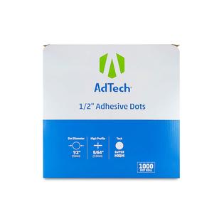 Adtech Double Sided Adhesive Dots - Pressure Sensitive, Double-Sided Tape Alternative - 5/16 Super High Tack, 1000 Dot Roll