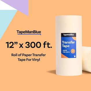 TapeManBlue 12 x 300' roll of paper transfer tape for vinyl, made