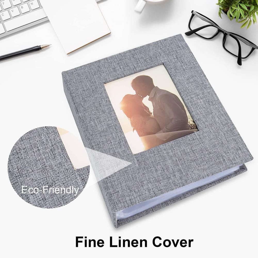 vienrose small photo album 4x6 photos, 2 pack linen cover mini photo book, 26-page holds 52 pictures, artwork or postcards st
