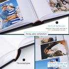 1DOT2 1dot2 luxury fabric photo album 4x6 with writing space acid free  pockets holds 300 photos, real archival 3up photobook album