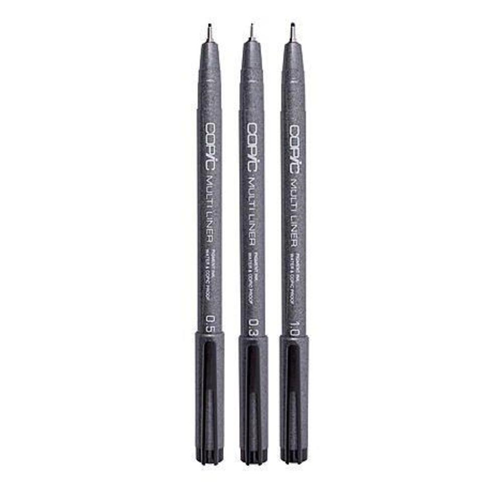copic multiliners 0.1 black [pack of 6 ]