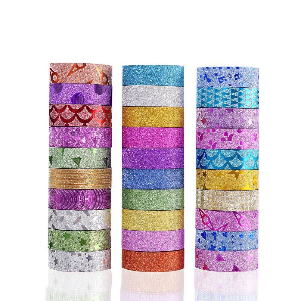 Agutape 30 rolls washi masking tape set,decorative craft tape collection  for diy and gift wrapping with colorful designs and patterns