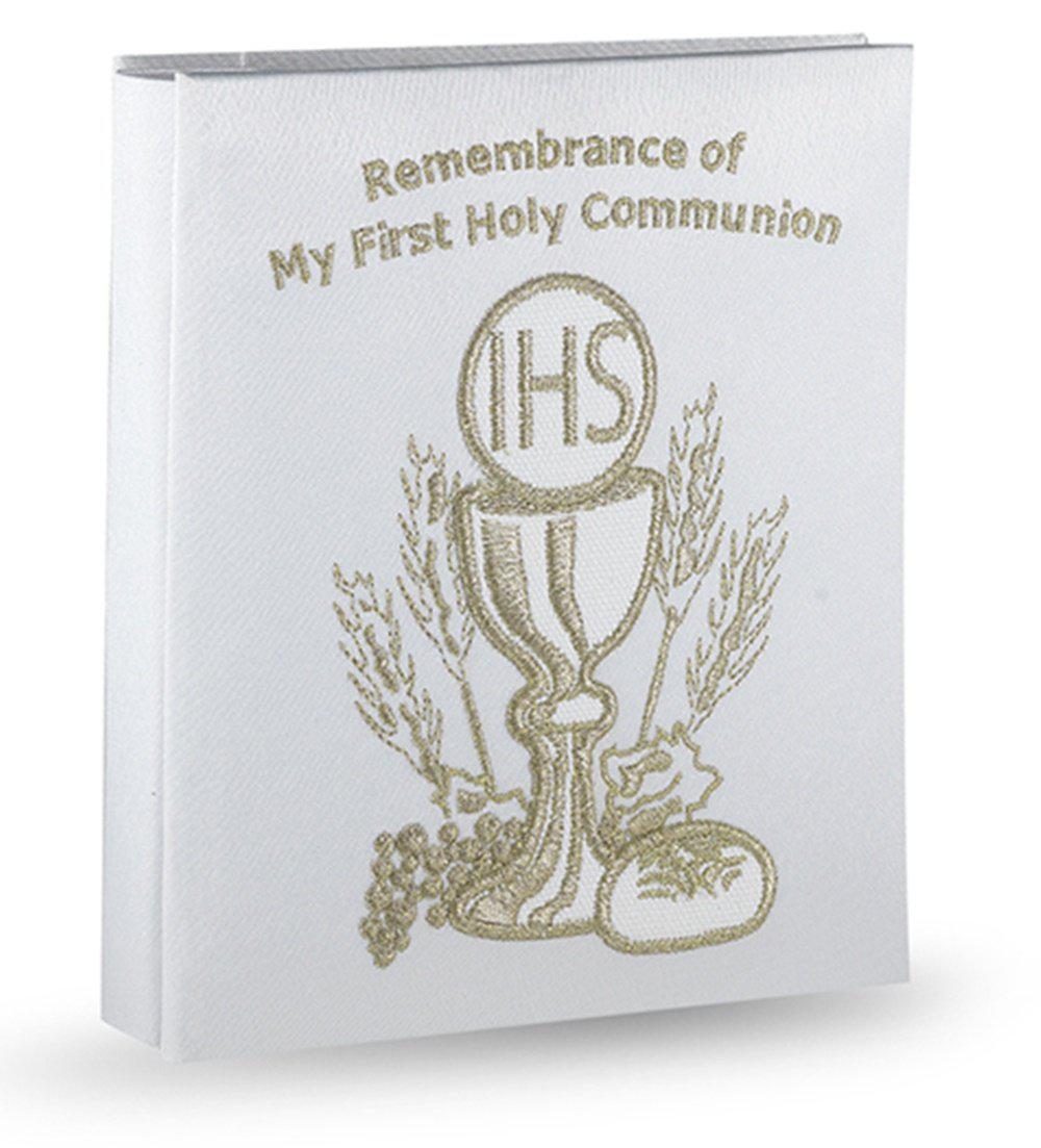 First Communion Photo Album my first communion embroidered satin photo album, 5 1/2 x 7 inches