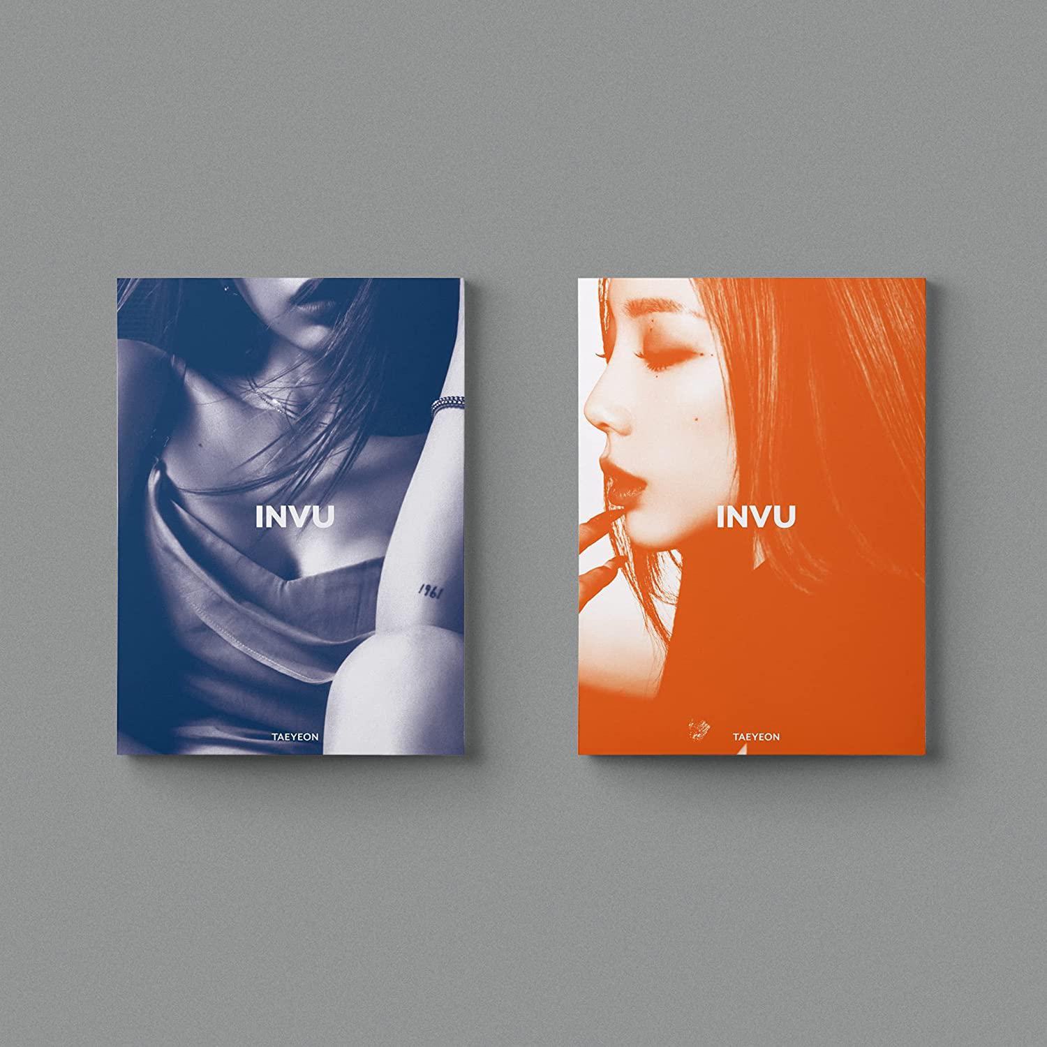 sm ent. taeyeon - invu [orange ver.] (3rd album) album+pre order limited benefits+culturekorean gift(decorative stickers,phot