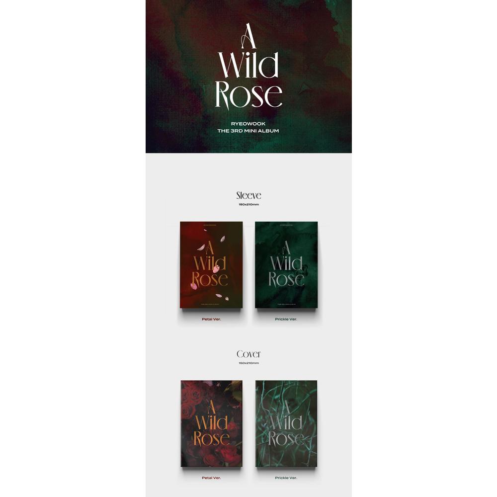 brave entertainment ryeowook super junior - a wild rose (3rd mini) album+extra photocards set (prickle ver.) 150 x 210 mm