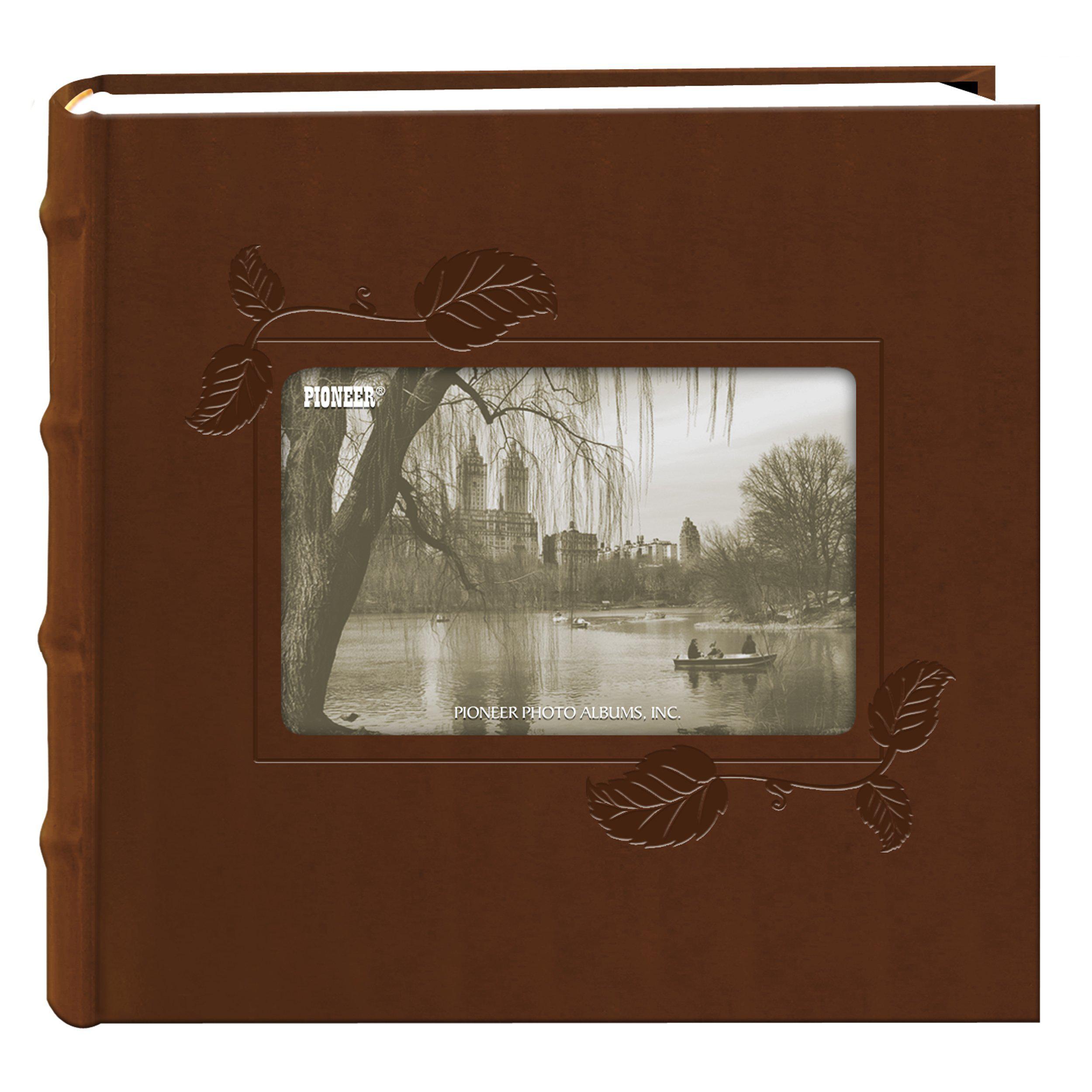 Pioneer Black Family Photo Album – Holds 240 4x6 Photos, Embossed Leatherette Cover, Acid-Free Pages