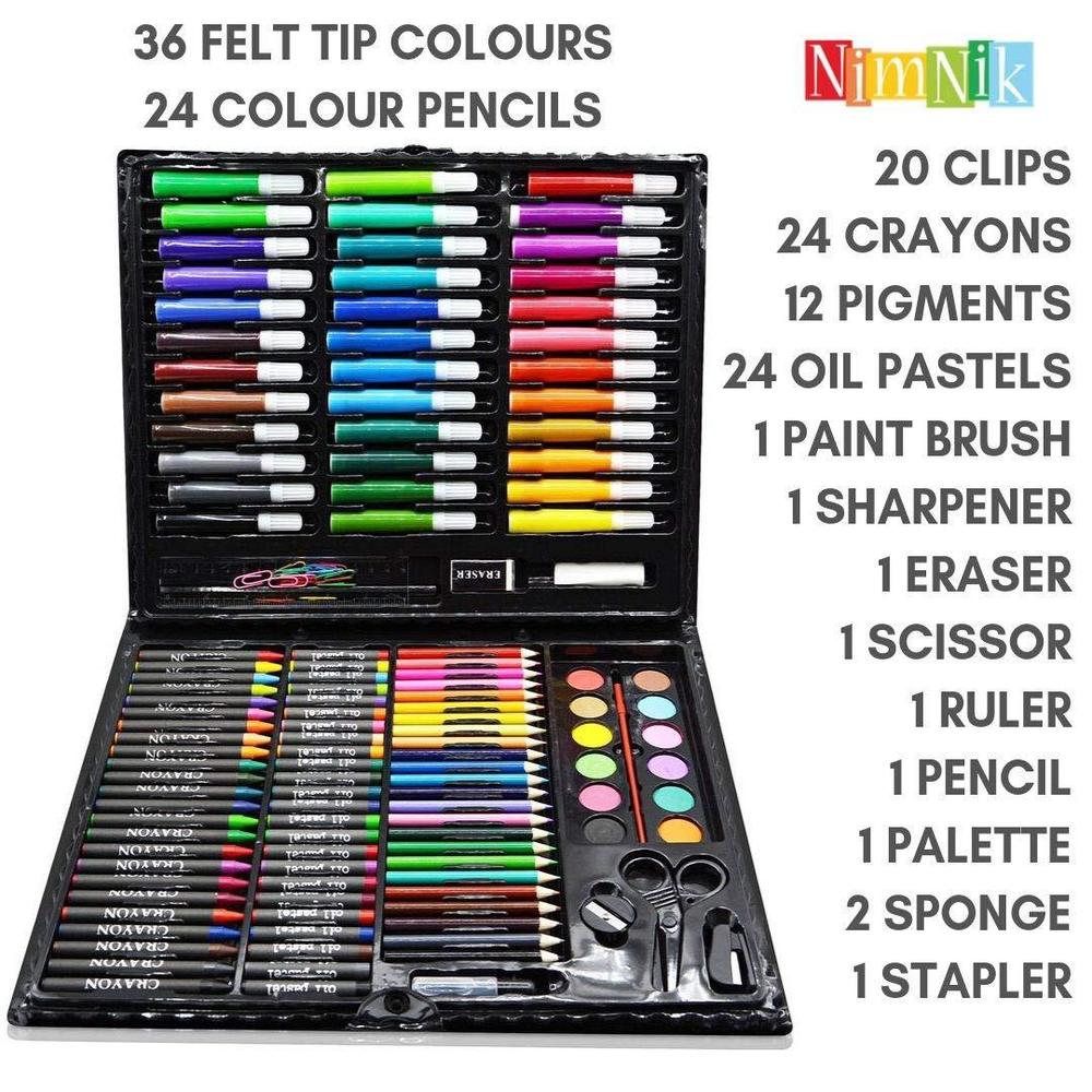 150 pcs art supplies coloring set for ages 3-6 artist drawing kits