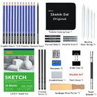 shuttle art sketching and drawing pencils set, 37-piece professional