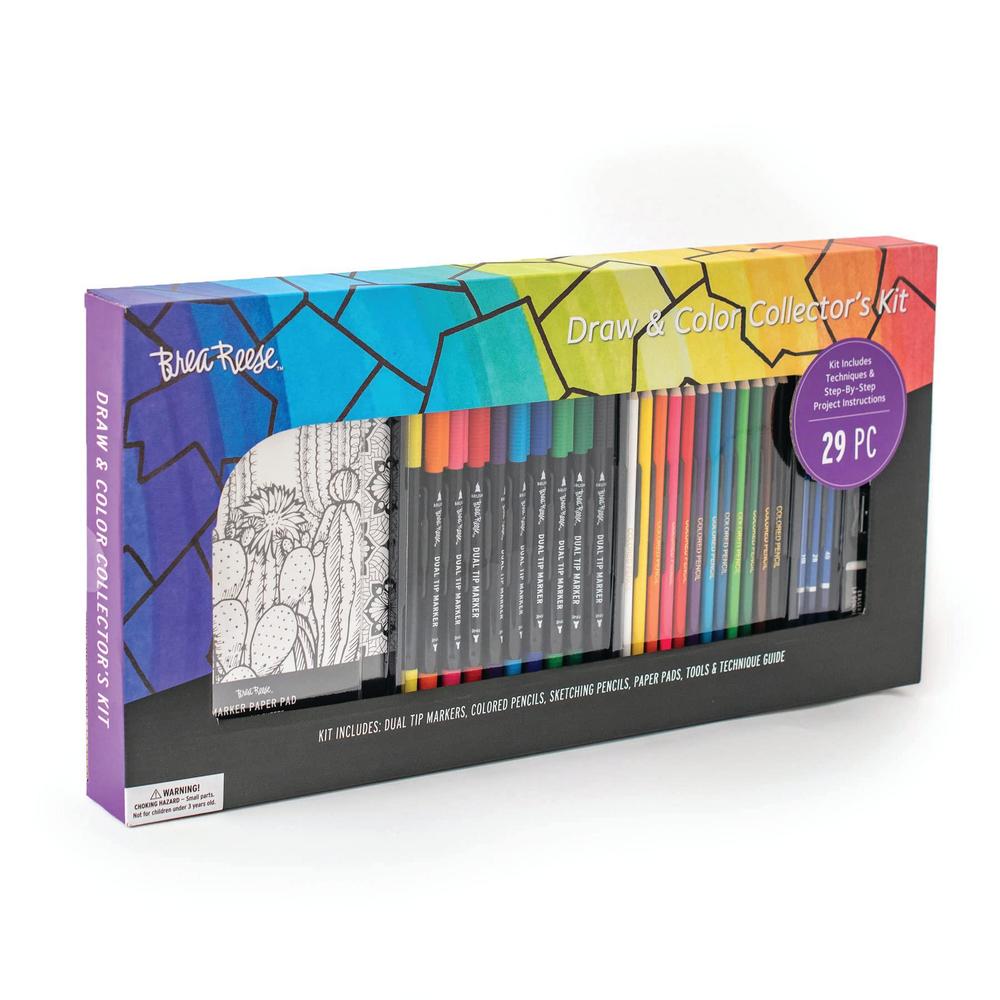 brea reese drawing & color collector's kit art, multicolored