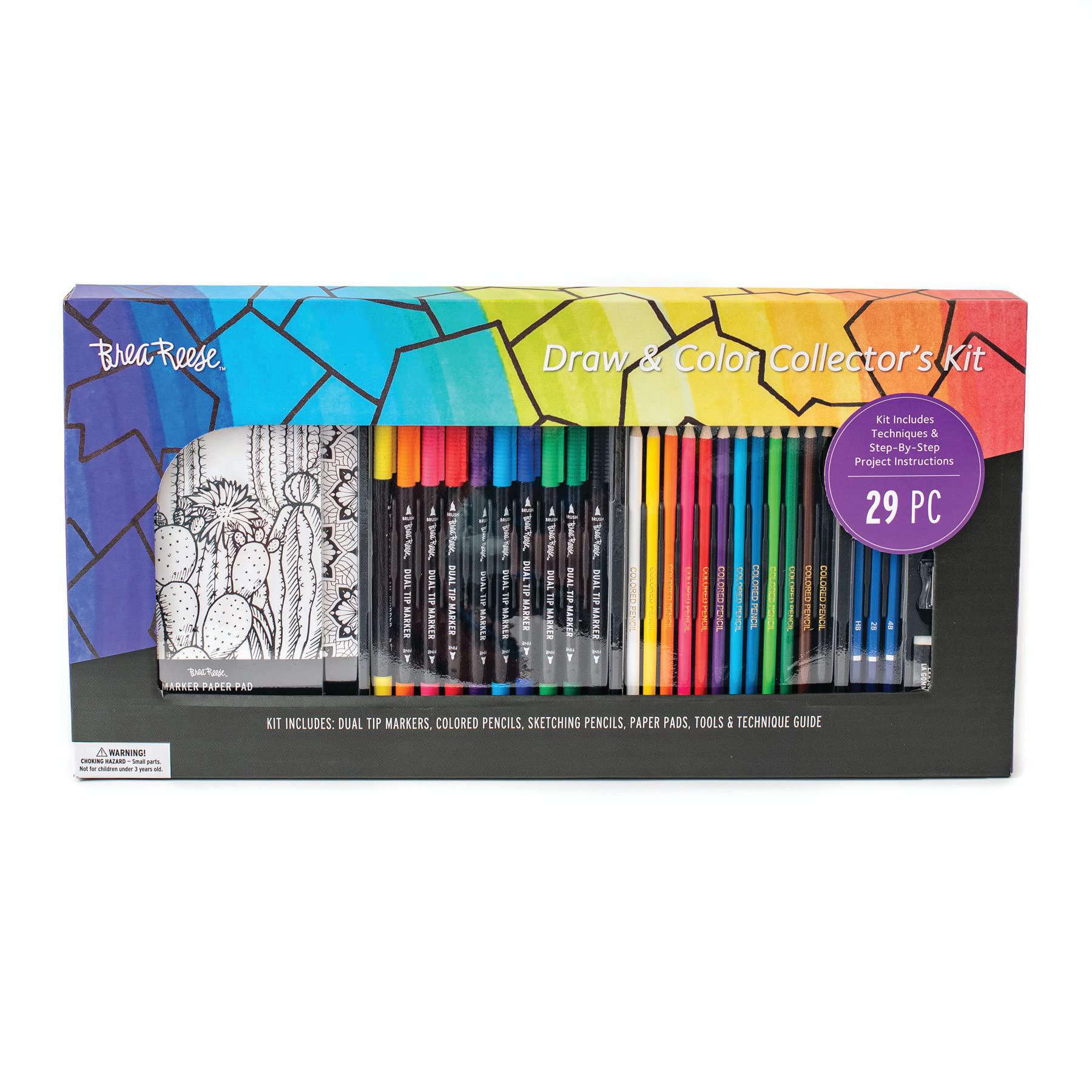 brea reese drawing & color collector's kit art, multicolored