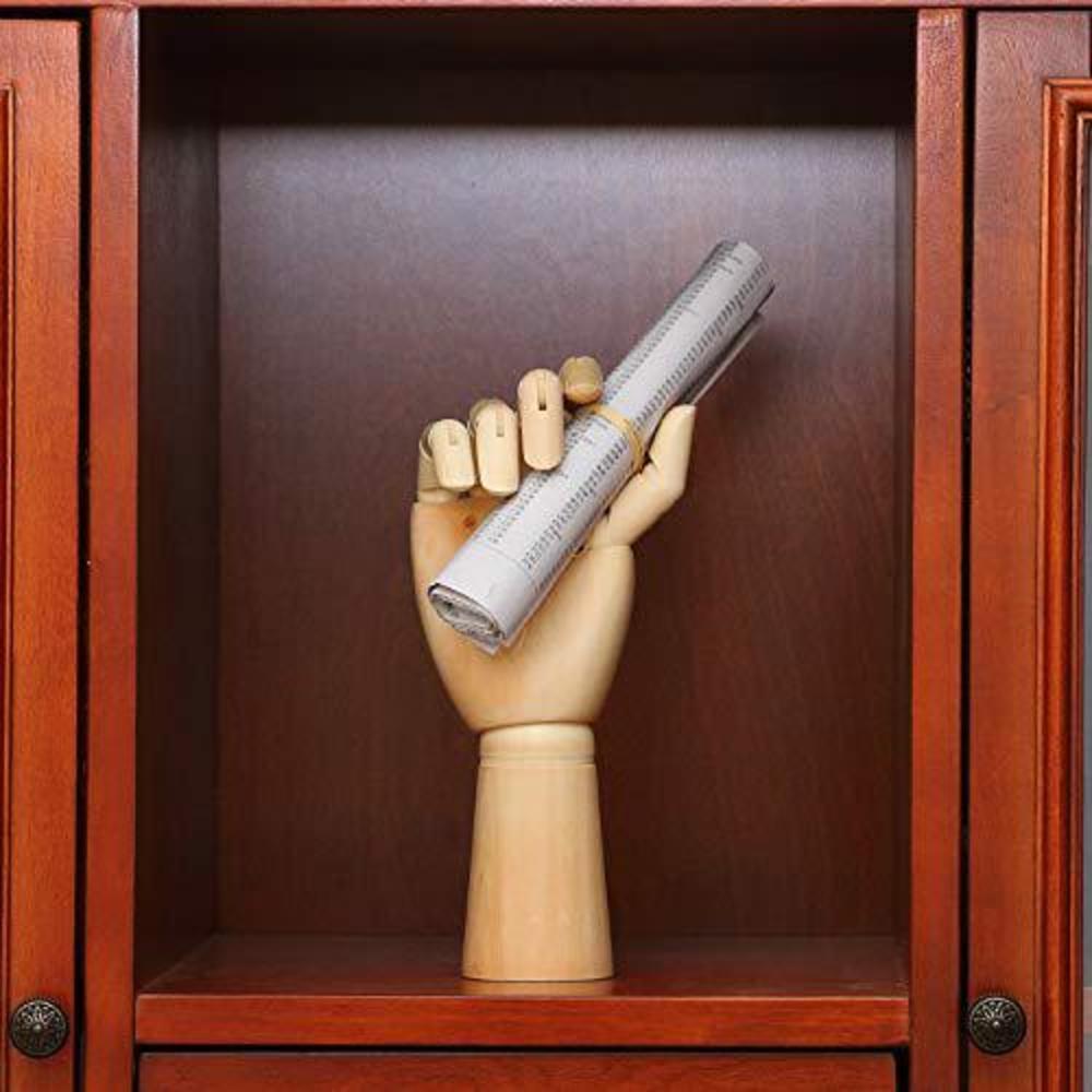Hovico 7 inch wooden hand model flexible moveable fingers manikin hand figure hand model for drawing, sketching, painting(right hand