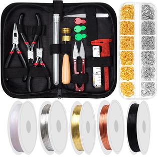 Songin Jewelry Making Kit, Jewelry Making Repair Suppies Tools for Adults, Wire Wrapping Kit with Pliers for Jewelry Bracket