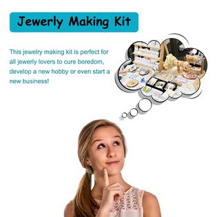 EAWONgEE eawongee jewelry making kit for adults, jewelry making supplies  with jewelry tools, ring, bracelet making kit with jewelry pl