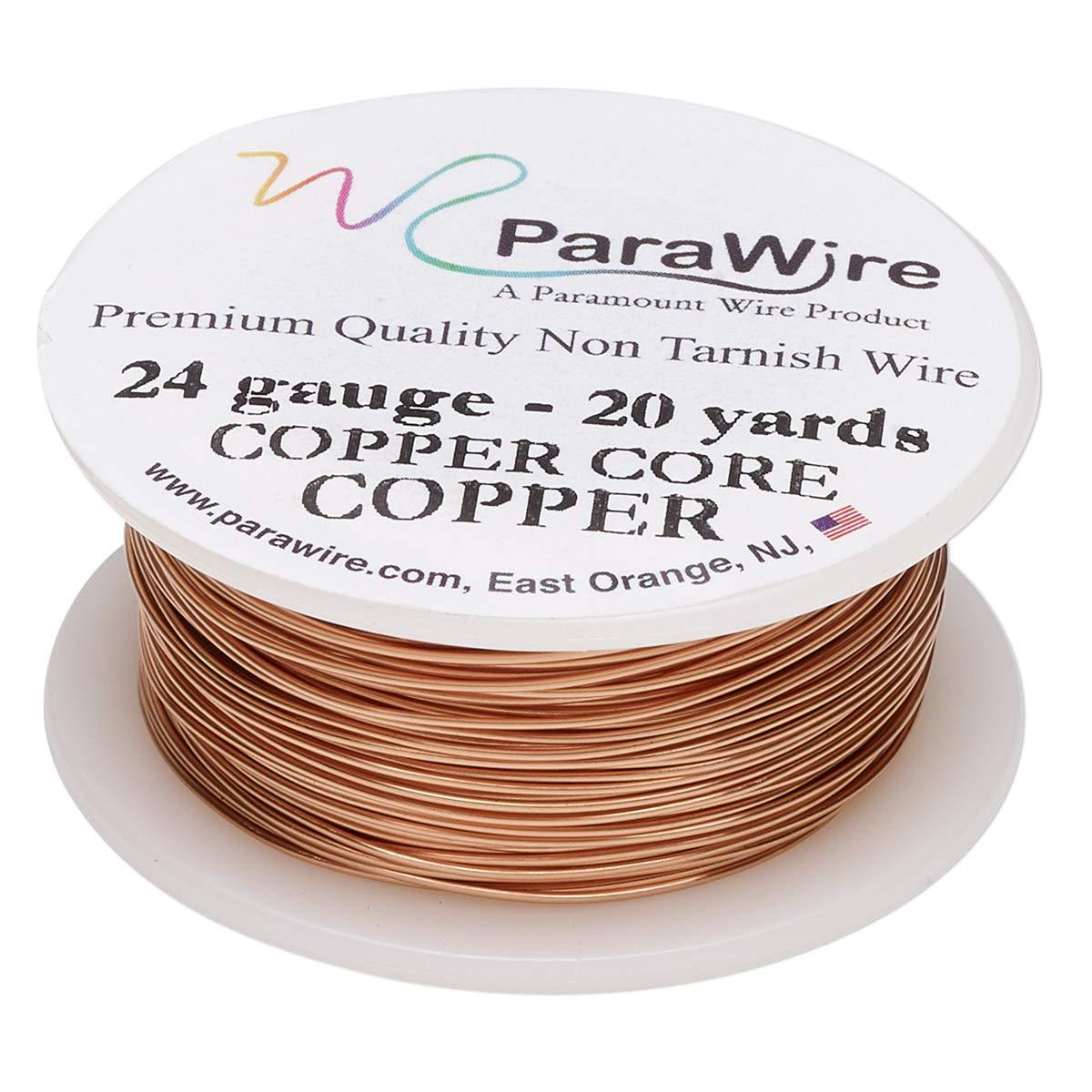 parawire? parawire copper craft wire 24-gauge 20-yards with clear  protective coating