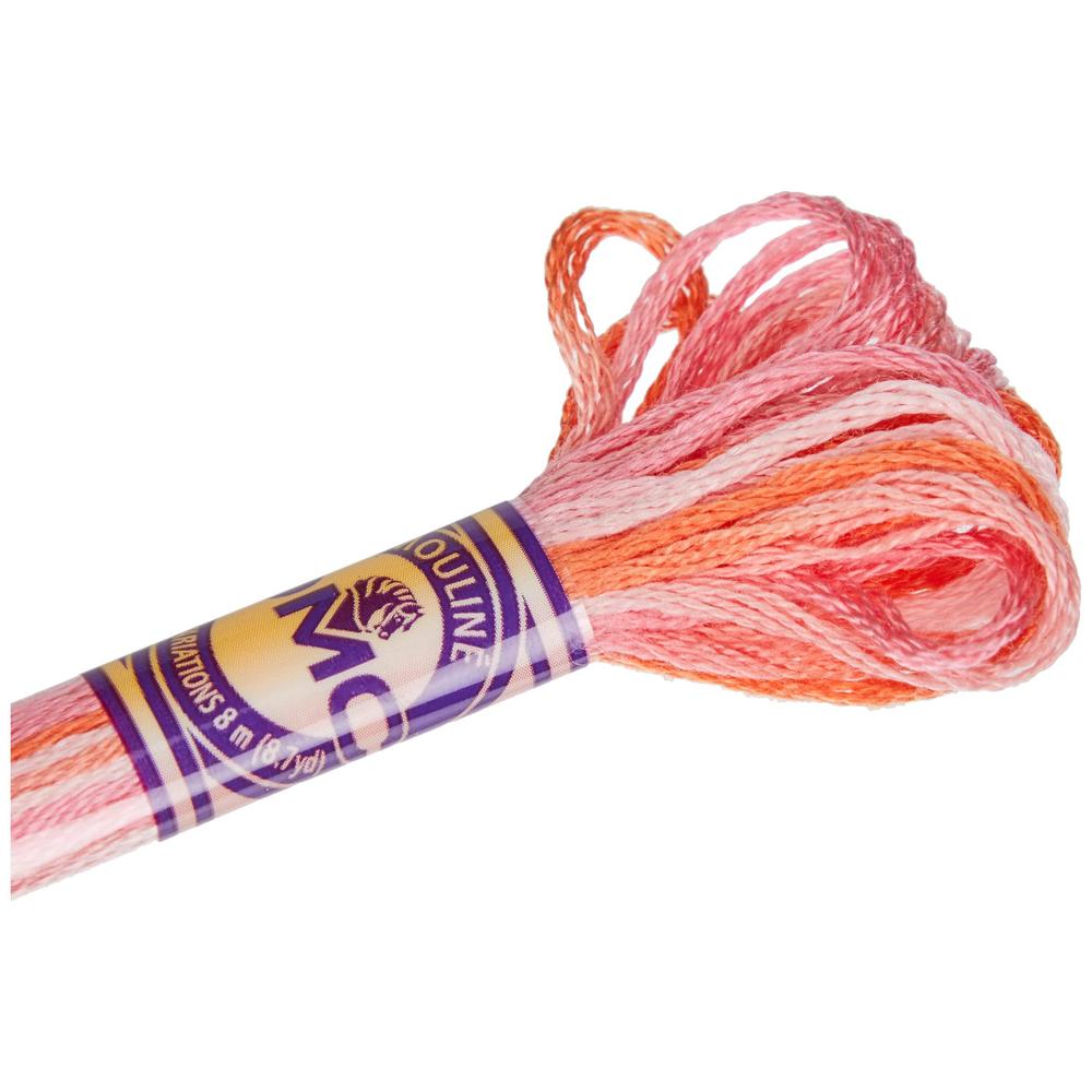 dmc 417f-4190 color variations six strand embroidery floss, 8.7-yard, ocean coral