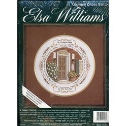 elsa williams counted cross stitch kit - a family circle designed by d. morgan