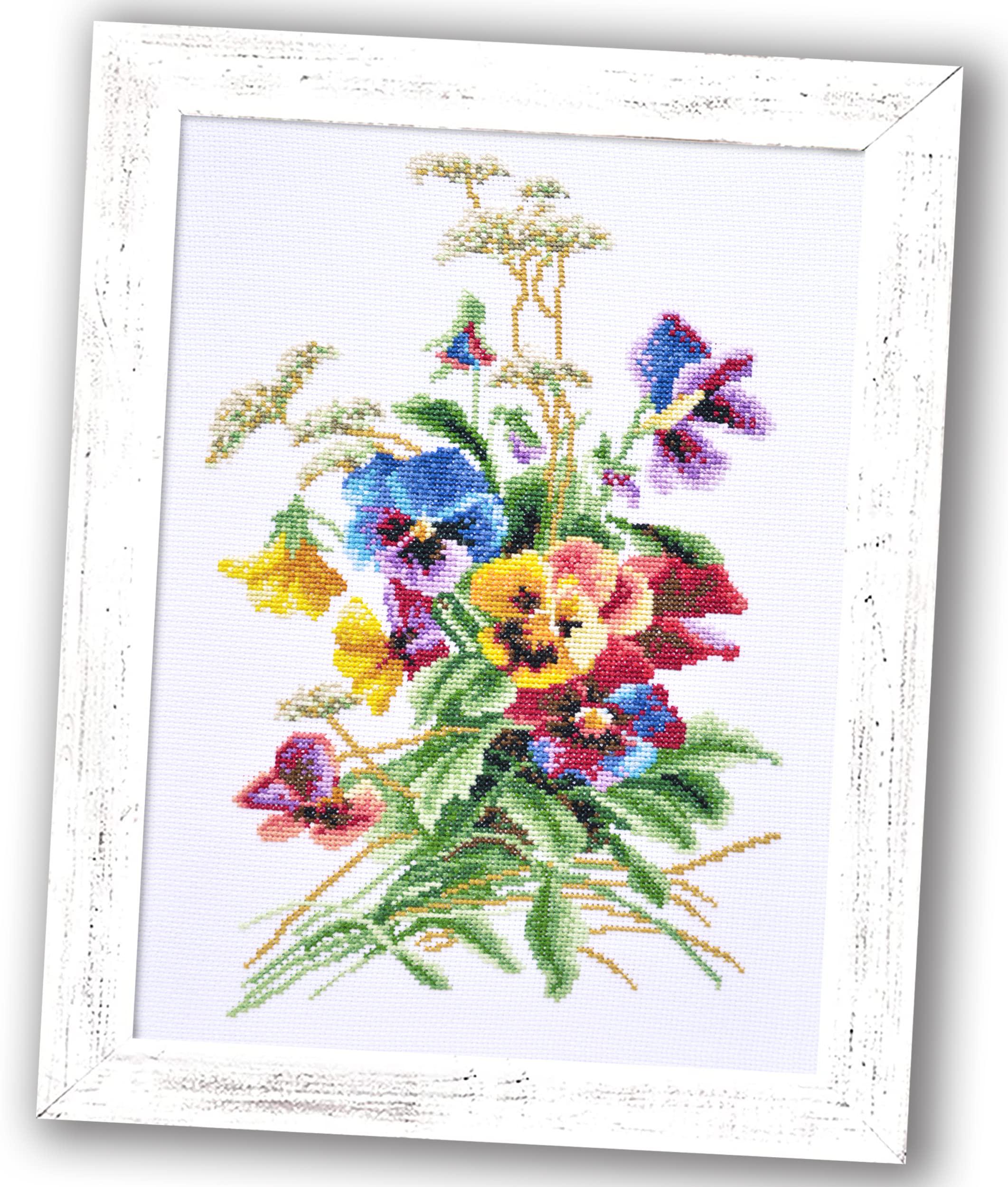 Povitrulya povitrulya summer flowers - embroidery set - diy