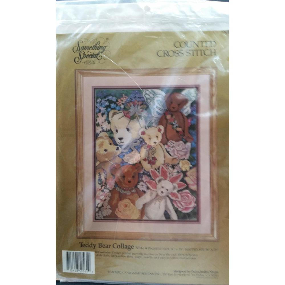 something special counted cross stitch kit - teddy bear collage #50561