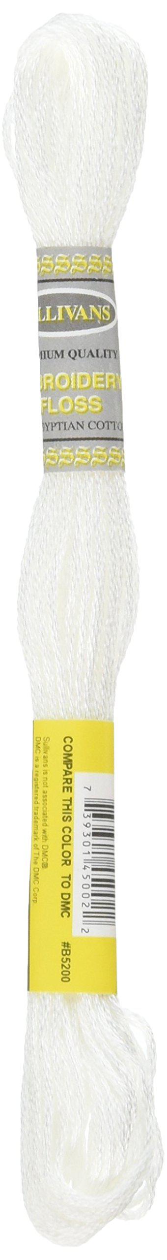 sullivans 6-strand embroidery cotton 8.7yd-snow white
