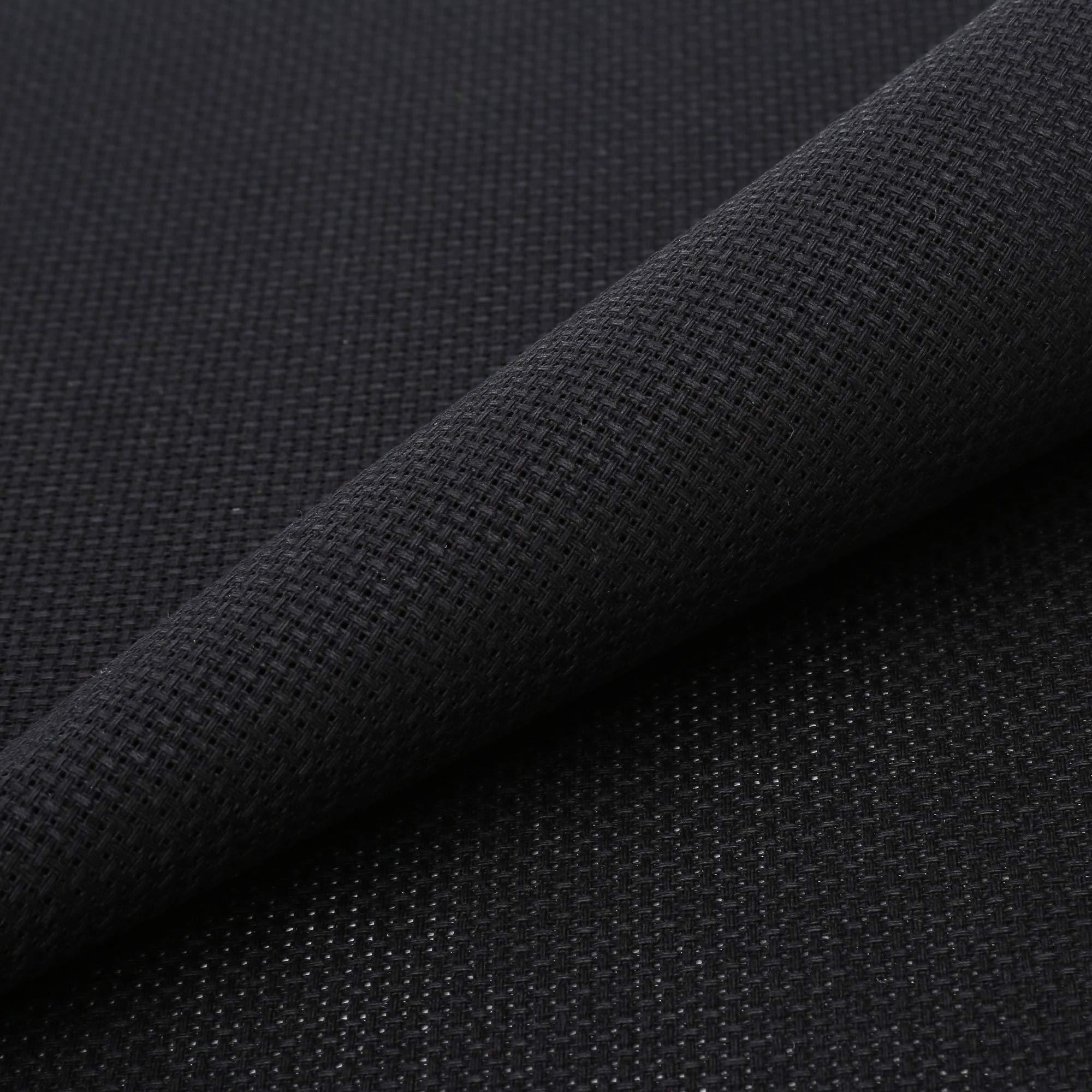 DONMON aida cloth 14 count cross stitch fabric,1928inch (14ct, black)