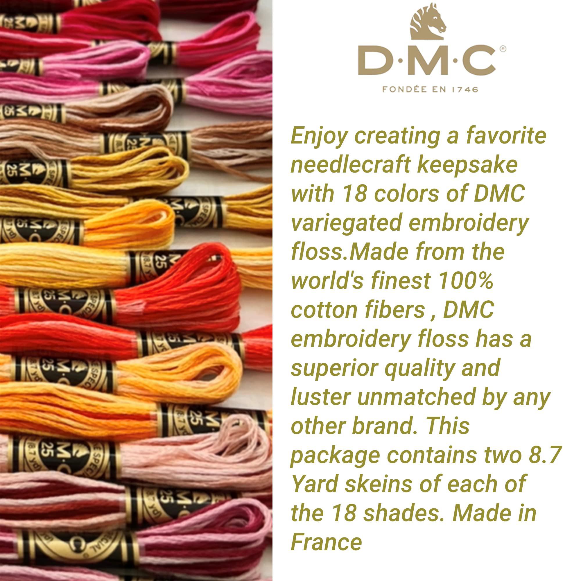 Charming Melodie dmc embroidery floss ,variegated embroidery thread,36 multicolor cross stitch threads bundle with bobbin winder,dmc color var