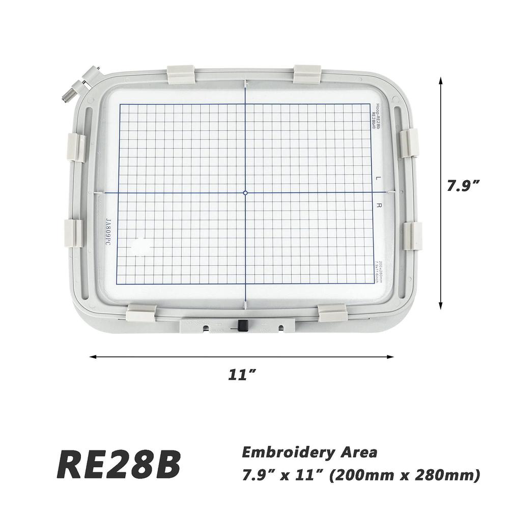 sew tech re28b embroidery hoop for janome mc 500e 550e memory craft elna expressive 830 etc., sewing and embroidery machine h