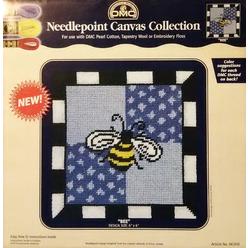 dmc needlepoint canvas collection - bee 6" x 6"