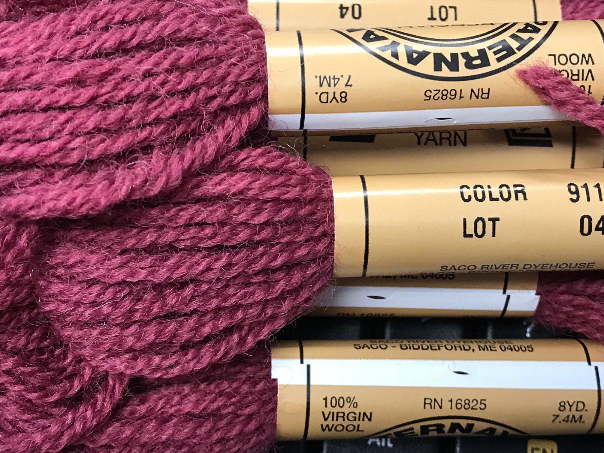 paternayan needlepoint 3-ply wool yarn-color-911-dusty pink-this listing is for 2 mini 8-yd skeins-or pre cut equivalent