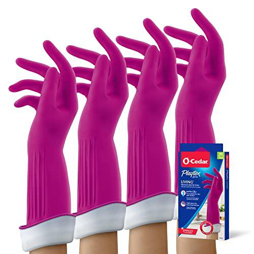playtex living reuseable rubber cleaning gloves, medium (pack - 4)