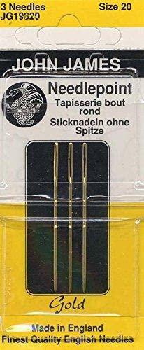 colonial needle gold tapestry hand needles-size 20 3/pkg