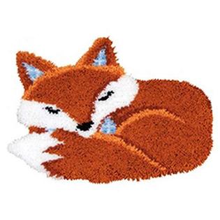txwzei latch hook kits for adults, diy rug kits special-shaped animal fox