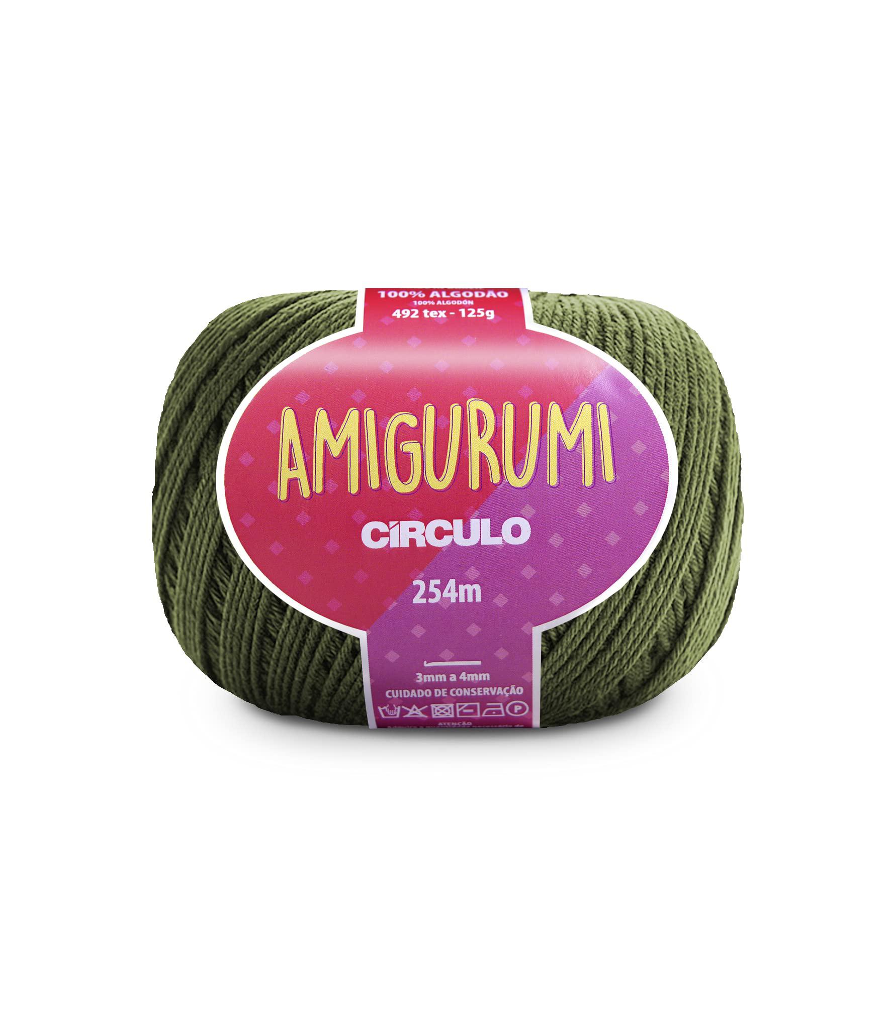 Crculo amigurumi yarn by circulo - 100% mercerized brazilian virgin cotton (pack of 1 ball) - 4.4 oz, 278 yds - sport (forest green 