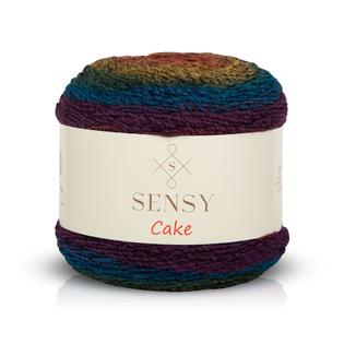 S SENSY sensy cake yarn, 5.3 oz, 525 yards, multicolor yarn for crocheting  and knitting, craft yarn, gauge 3 light (567)