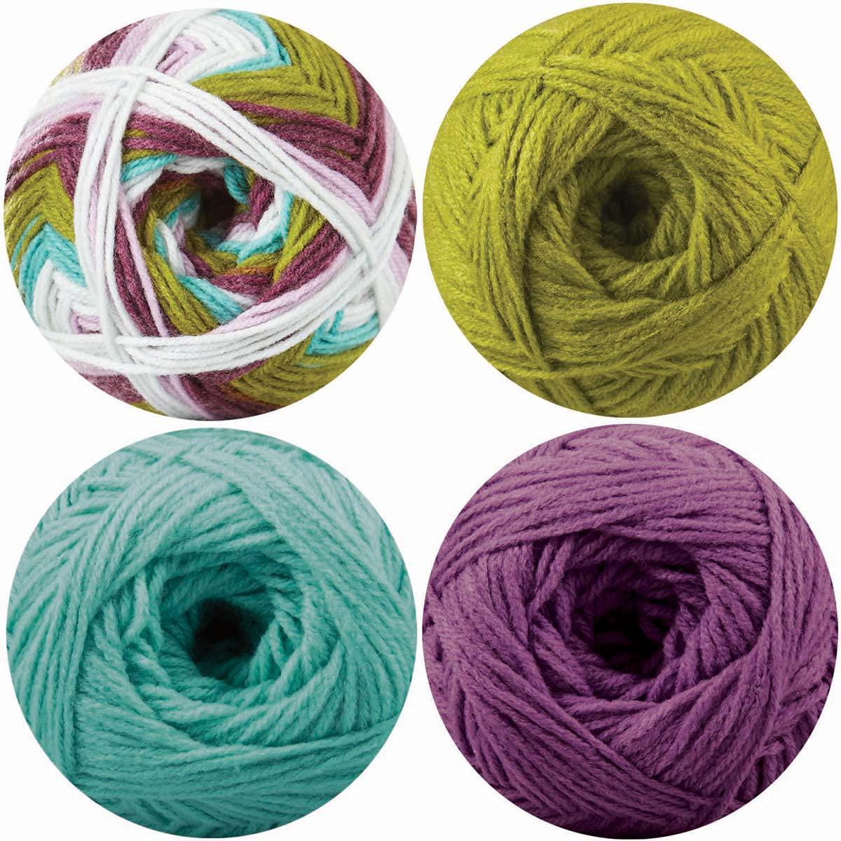 Herrschners worsted 8 stripes yarn pack