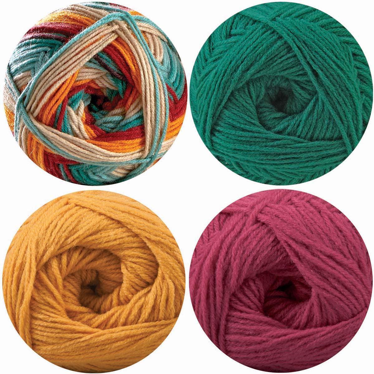 Herrschners worsted 8 stripes yarn pack
