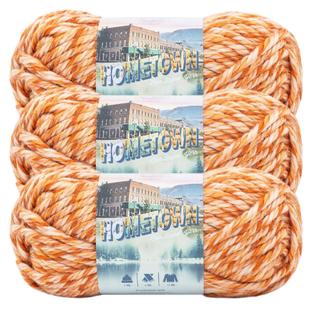 Lion Brand Yarn lion brand yarn hometown yarn, bulky yarn, yarn for  knitting and crocheting, 3-pack, san juan sunset