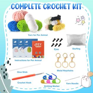 Cute Crochet Kit for Beginners Knitting Kit Animal DIY Dinosaur Suffed Toy  Gift