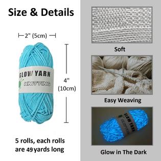 yingxue 5 rolls glow in the dark yarn upgrade glow yarn luminous knitting glowing  crochet yarn