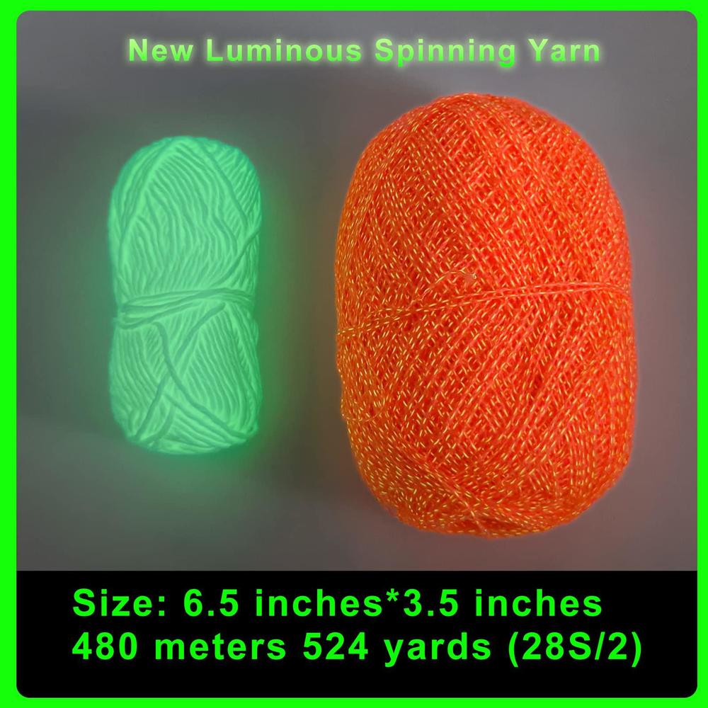 caichuxiye 1pcs glow in the dark fine crochet yarn for crochet?thin yarn, luminous knitting yarn, diy glow yarn fingering wei