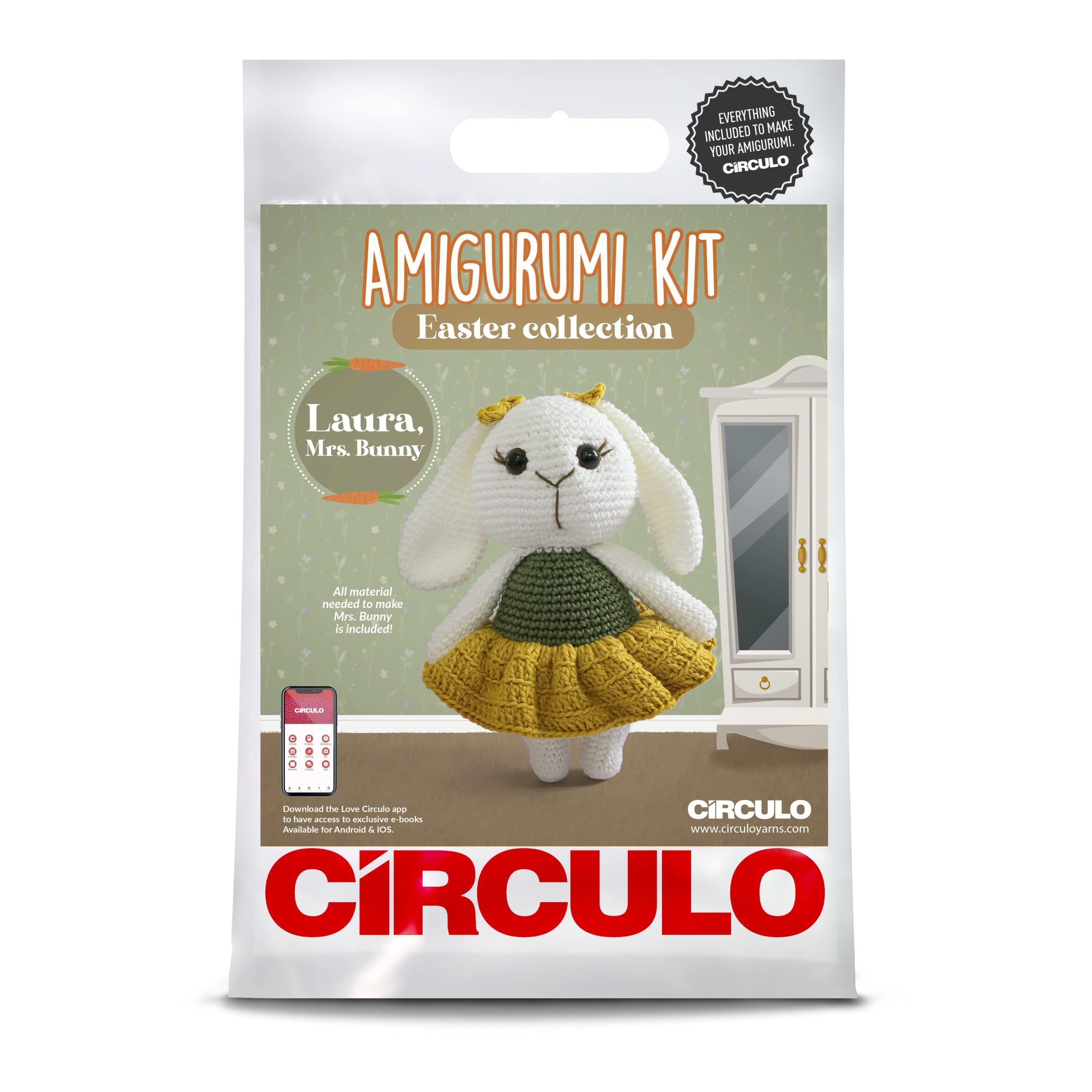 Crculo circulo amigurumi kit - easter collection 2023 - all materials included, clear easy to follow instructions - 1 crochet kit (l