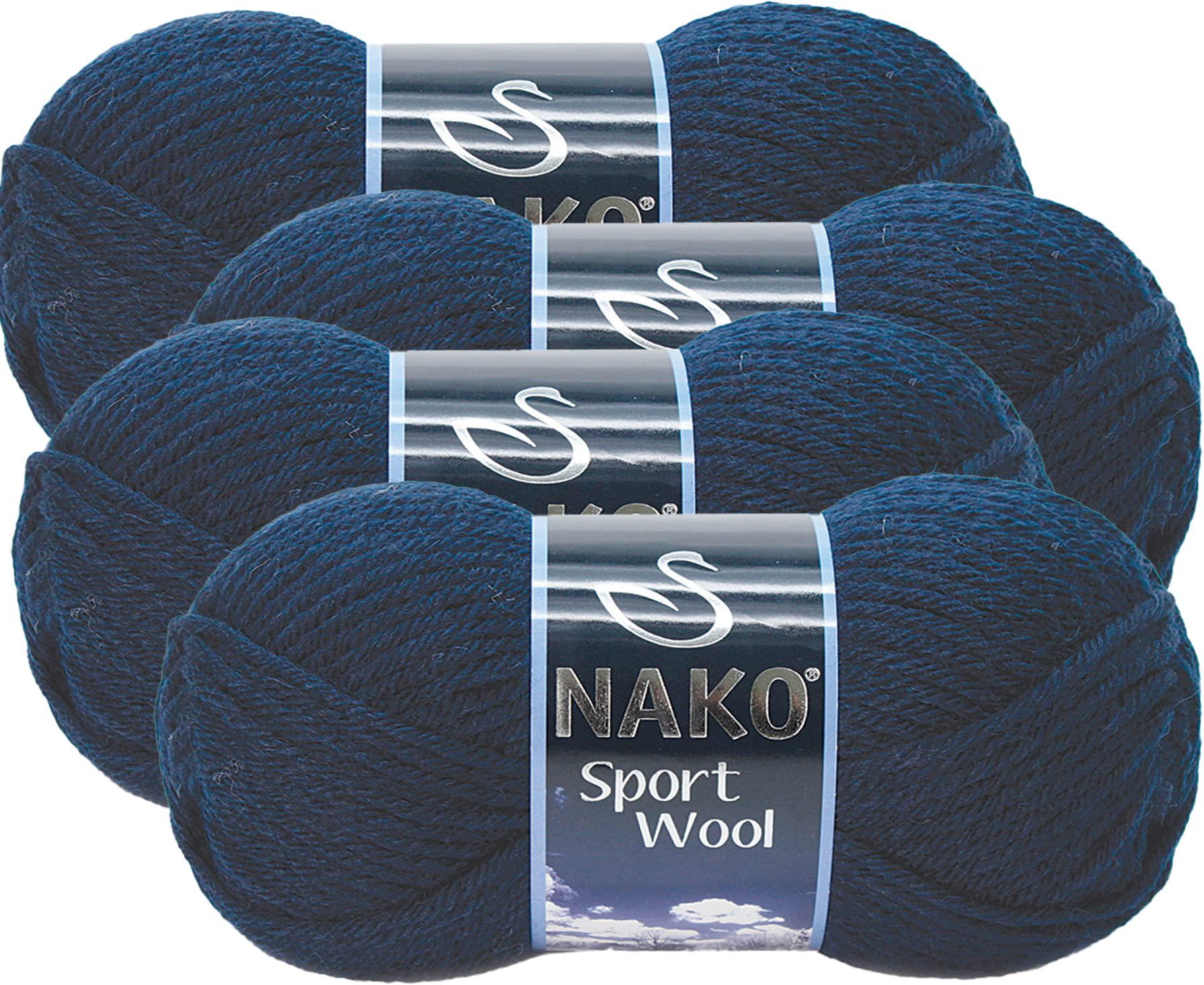 nako sport wool,wool knitting yarn,(4balls) each skein(ball) 3.53 oz (100g),you can use it for knitting scarves, berets, card