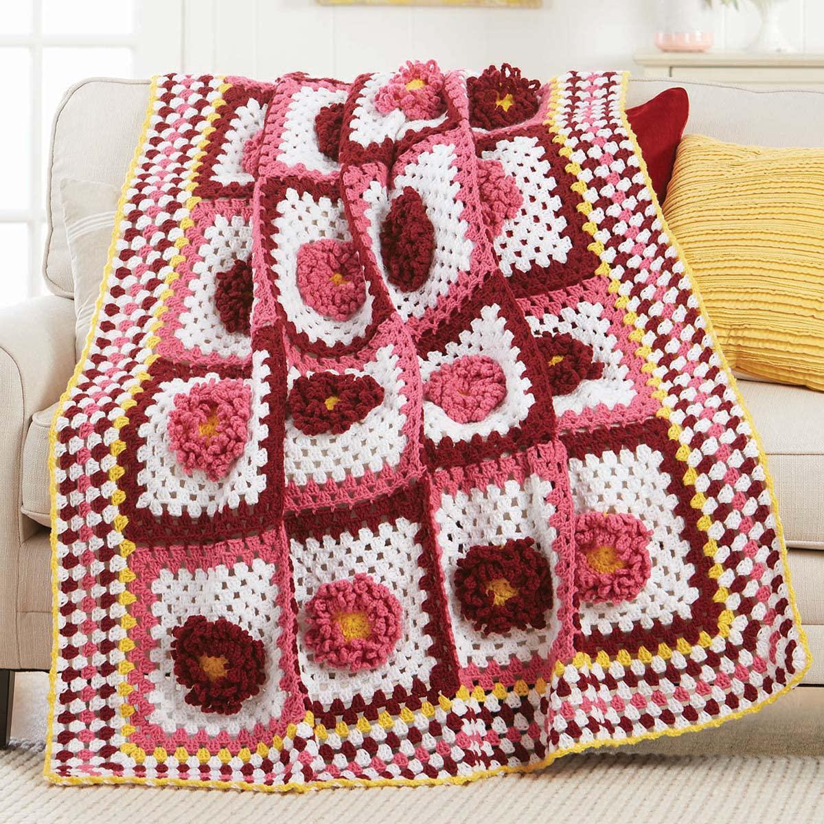herrschners spring squares crochet afghan kit