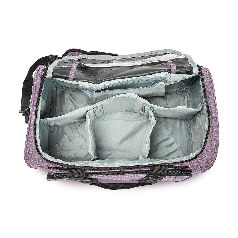 Fun Express purple yarn storage bag with accessories