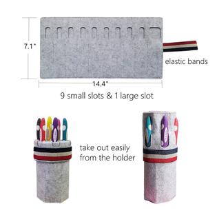Lewhoo ergonomic crochet hooks with roll felt bag, crochet hooks set for  arthritic hands, size from