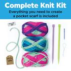 Faber-Castell creativity for kids learn to knit pocket scarf - diy
