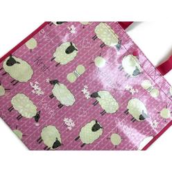 tacony corporation tacony stitch & knit sheep reusable tote bag-pink