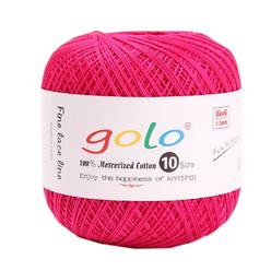 golo crochet thread yarns for begingers size10 crochet yarn for tatting rose red 188#