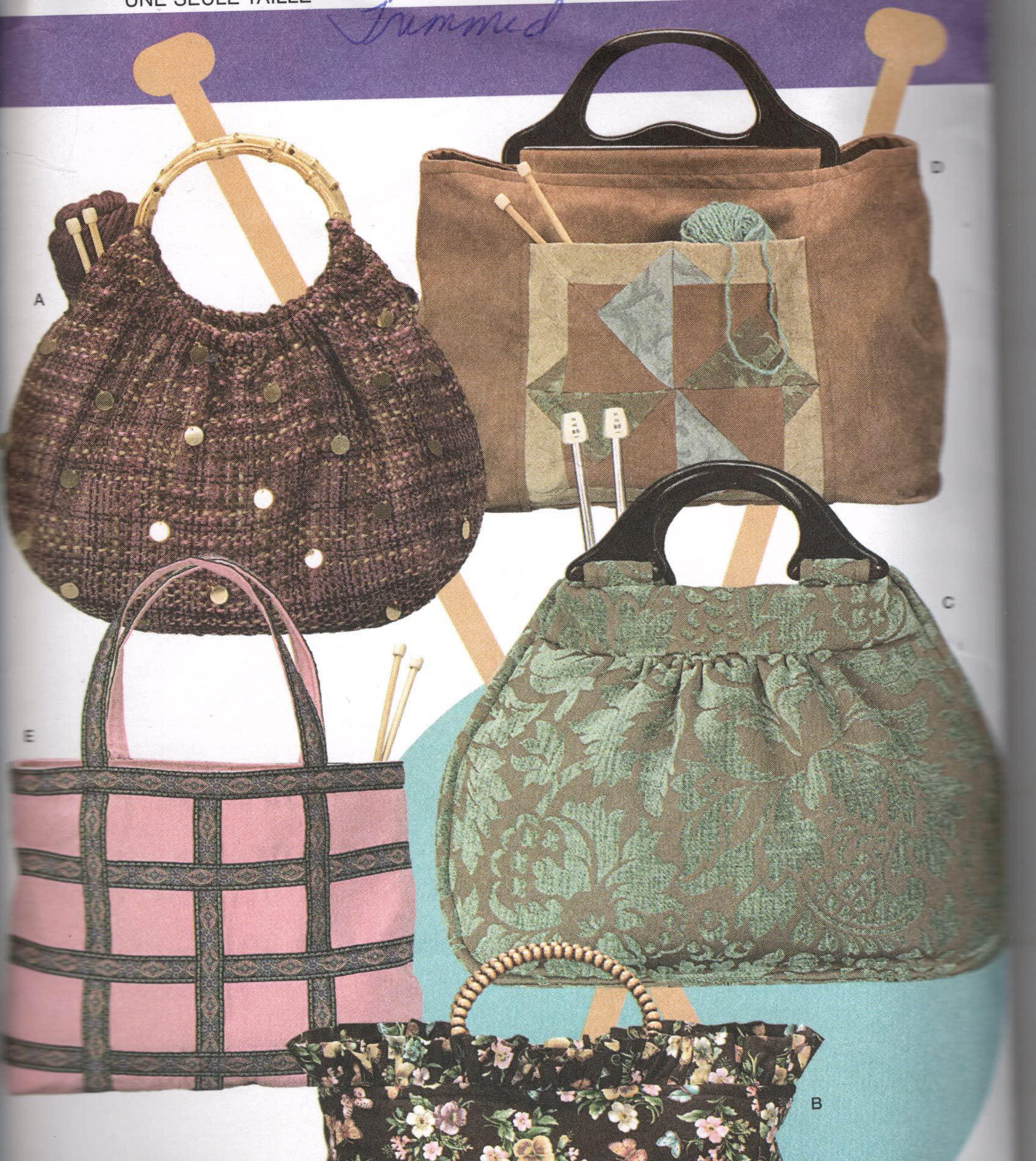 Simplicity 4338 Pattern for Knitting Bags in Five Styles