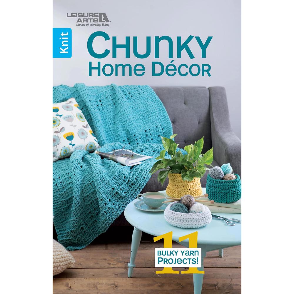 leisure arts chunky home decor to knit knitting book