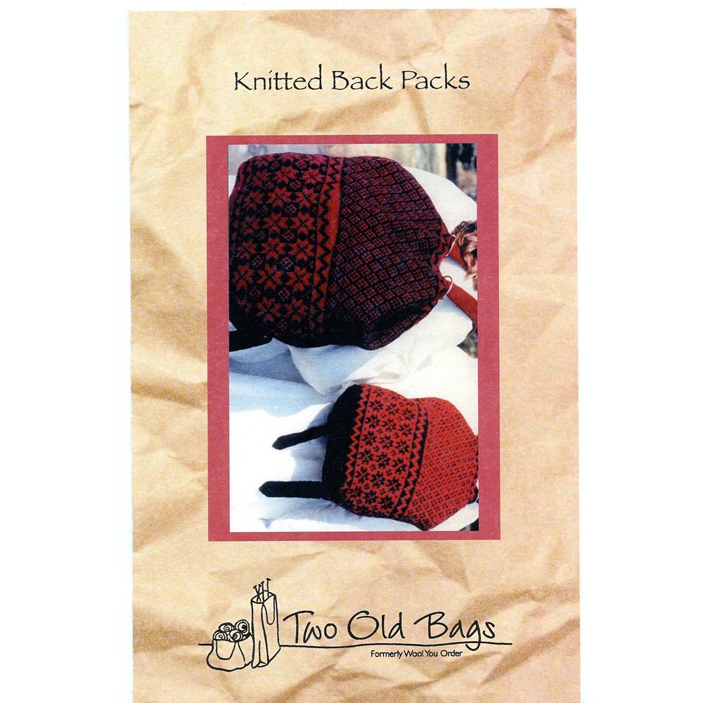 Two Old Bags knitted back packs - two old bags knitting pattern